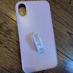 Loopy light pink breast cancer iPhone XS case